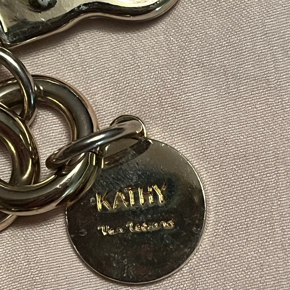 Kathy Van Zeeland gold keychain 6” long - Picture 2 of 2